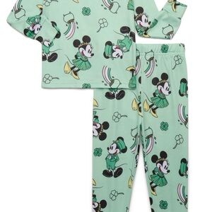 Disney Kids Pajamas - Green Mickey Mouse Set, size 2T